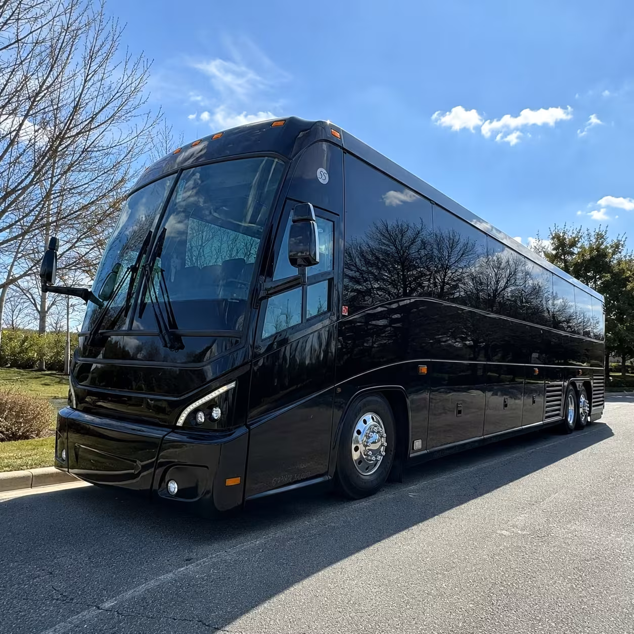 cerritos charter bus rental exterior